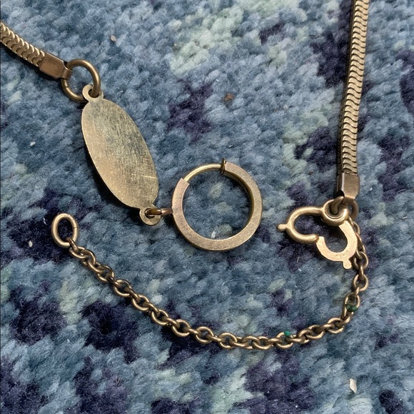 Vintage 12k Gold 19” snake Chain Fob for a Pocket Watch w two clasps - Picture 3 of 9